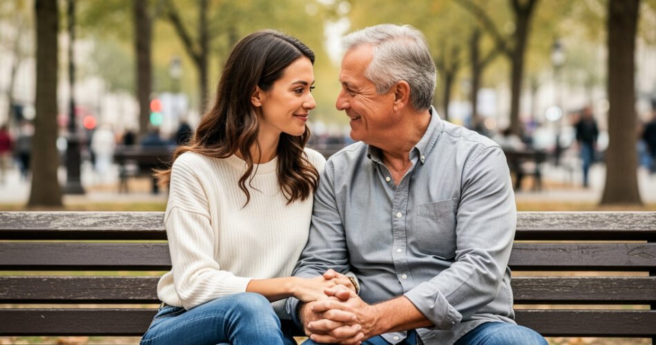 Amor mujer joven hombre mayor