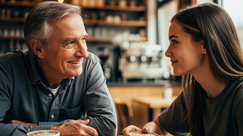 Atracción hombre mayor mujer joven