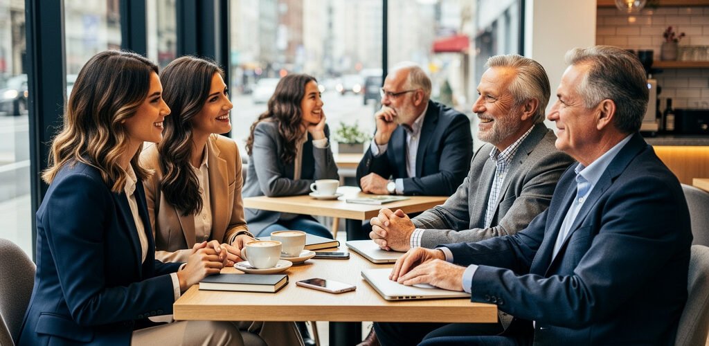 mujeres jóvenes hombres mayores