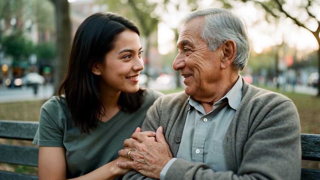 Amor mujer joven hombre mayor