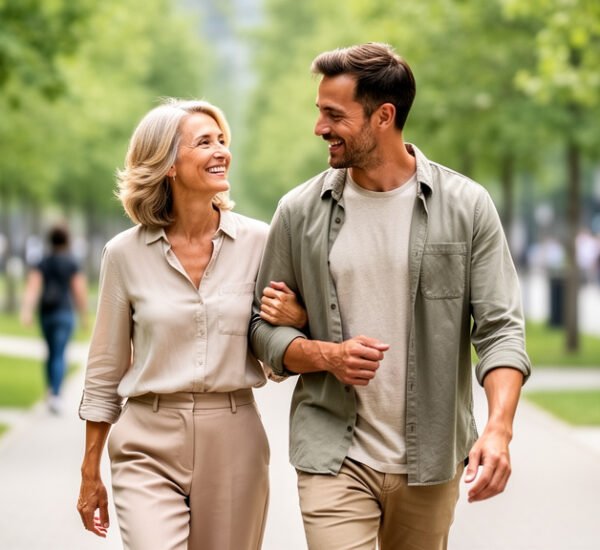 relación feliz mujer mayor